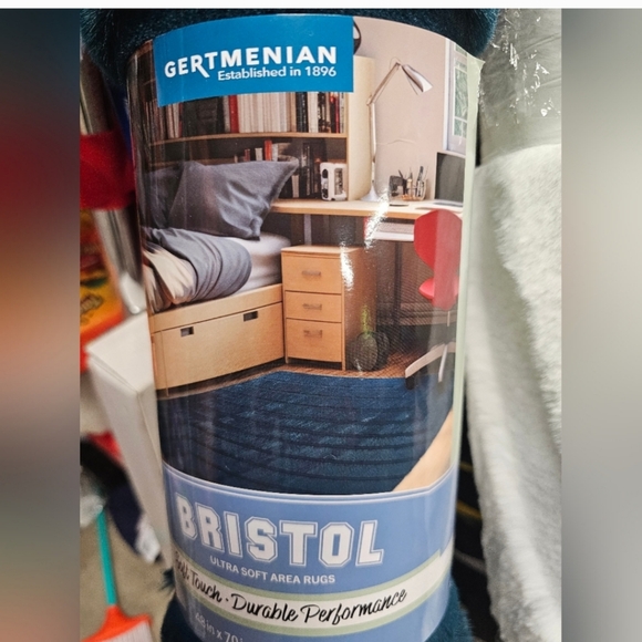 4' x 6'/Bristol Area Rug Collection, ambre teal| Dining Room | Bedroom Rug - Picture 4 of 9